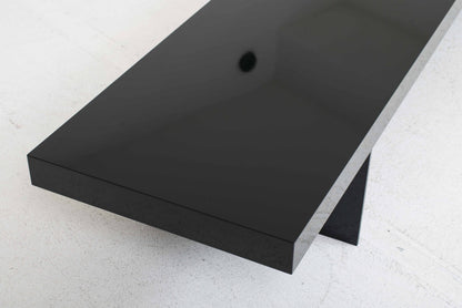 Konsolentisch / Sitzbank schwarz glänzend lackiert, 240 cm