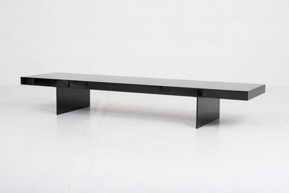Konsolentisch / Sitzbank schwarz glänzend lackiert, 240 cm