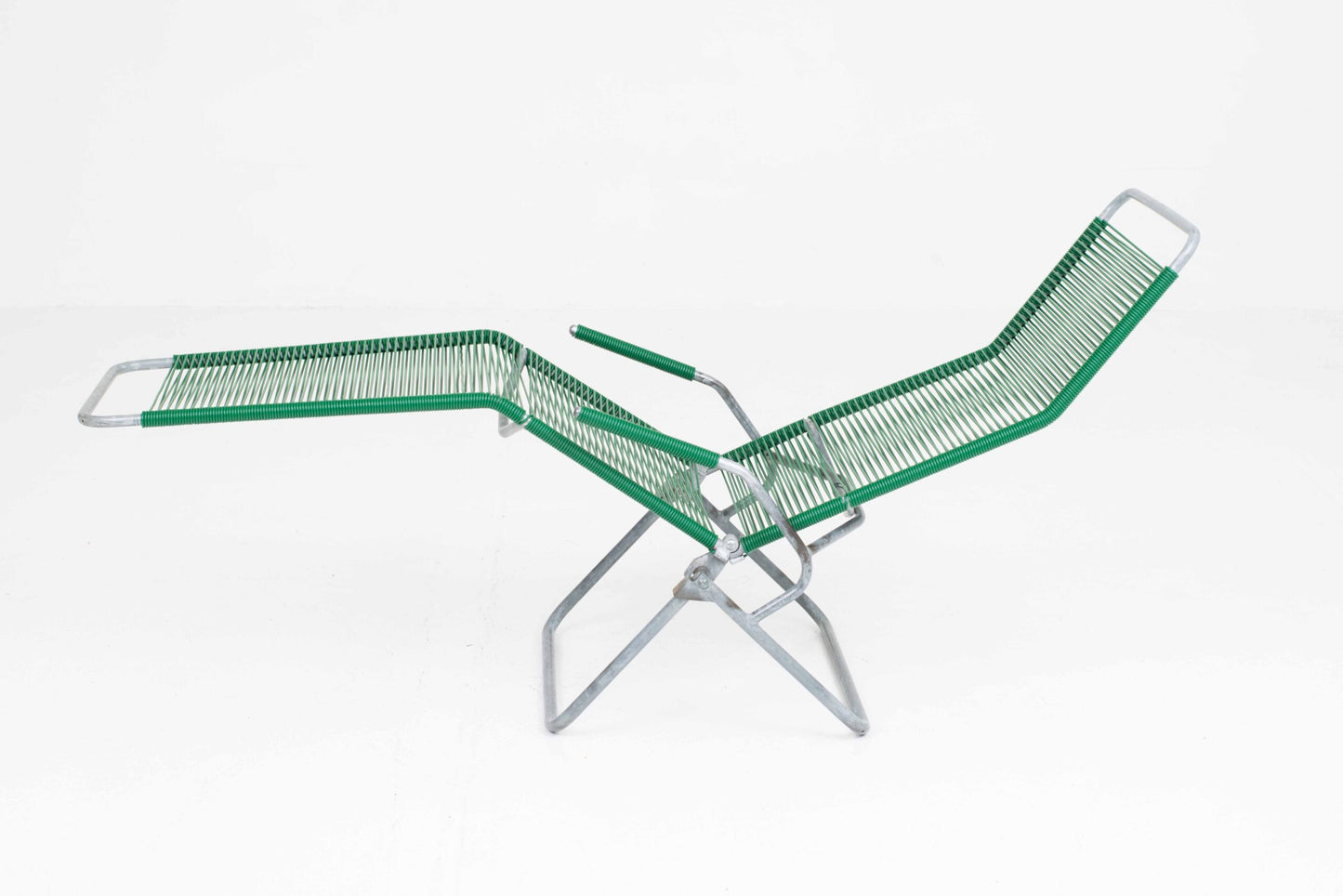 Vintage Liegestuhl Spaghetti von Huldreich Altorfer für Embru in Dunkelgrün