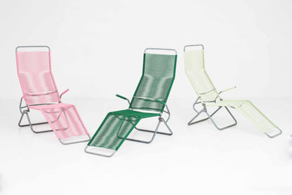 Vintage Liegestuhl Spaghetti von Huldreich Altorfer für Embru in Hellgrün
