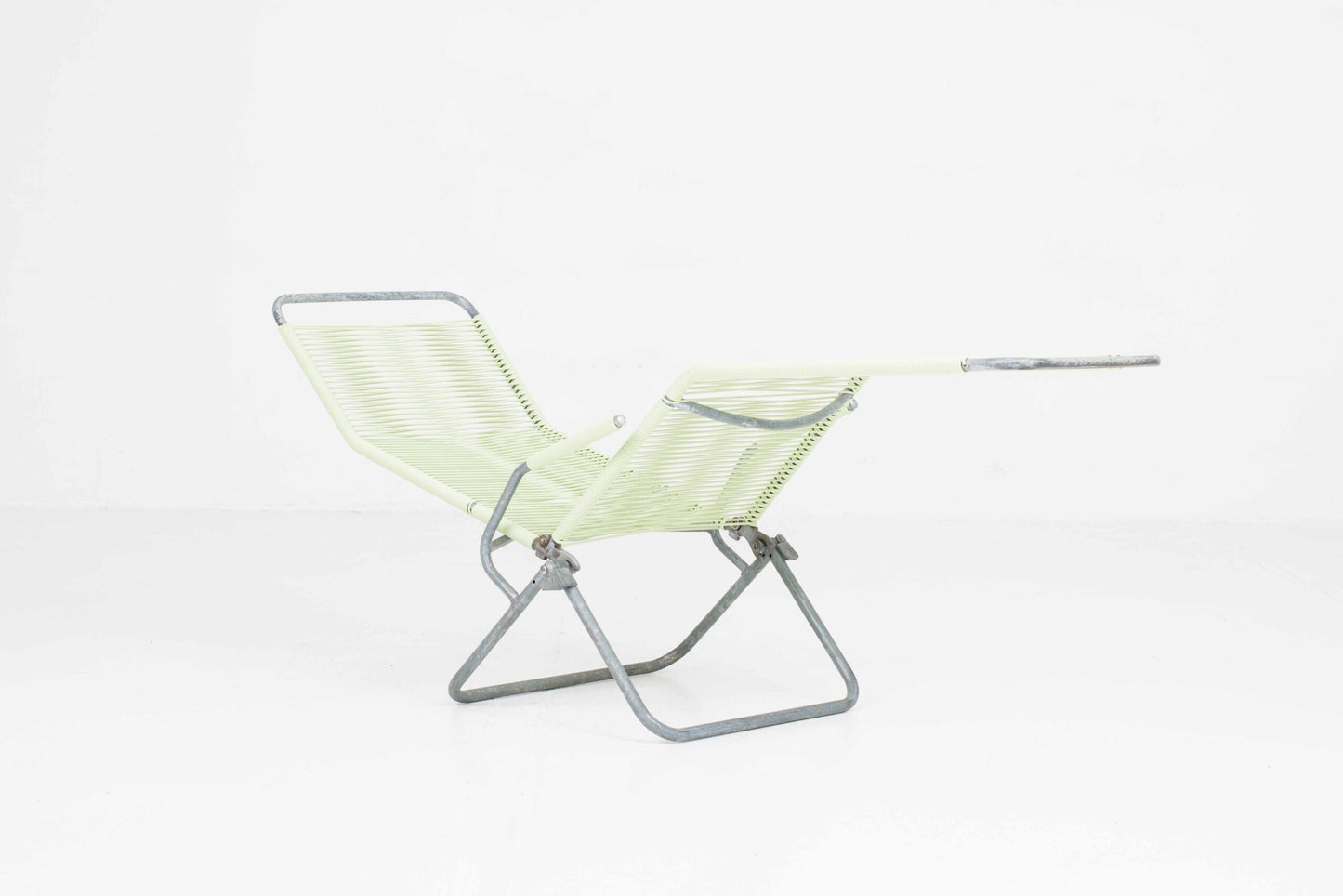 Vintage Liegestuhl Spaghetti von Huldreich Altorfer für Embru in Hellgrün