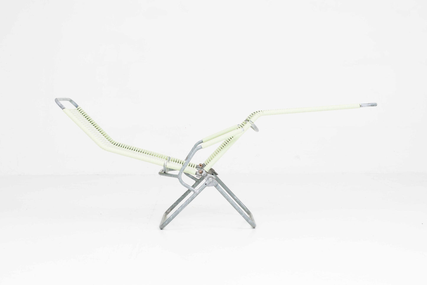 Vintage Liegestuhl Spaghetti von Huldreich Altorfer für Embru in Hellgrün