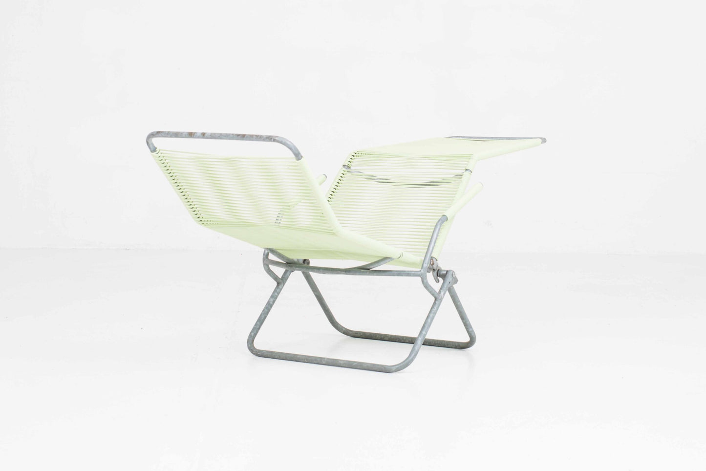 Vintage Liegestuhl Spaghetti von Huldreich Altorfer für Embru in Hellgrün