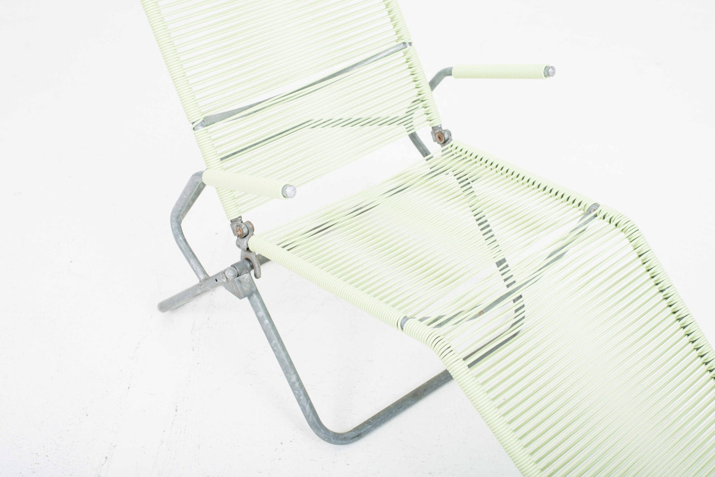 Vintage Liegestuhl Spaghetti von Huldreich Altorfer für Embru in Hellgrün