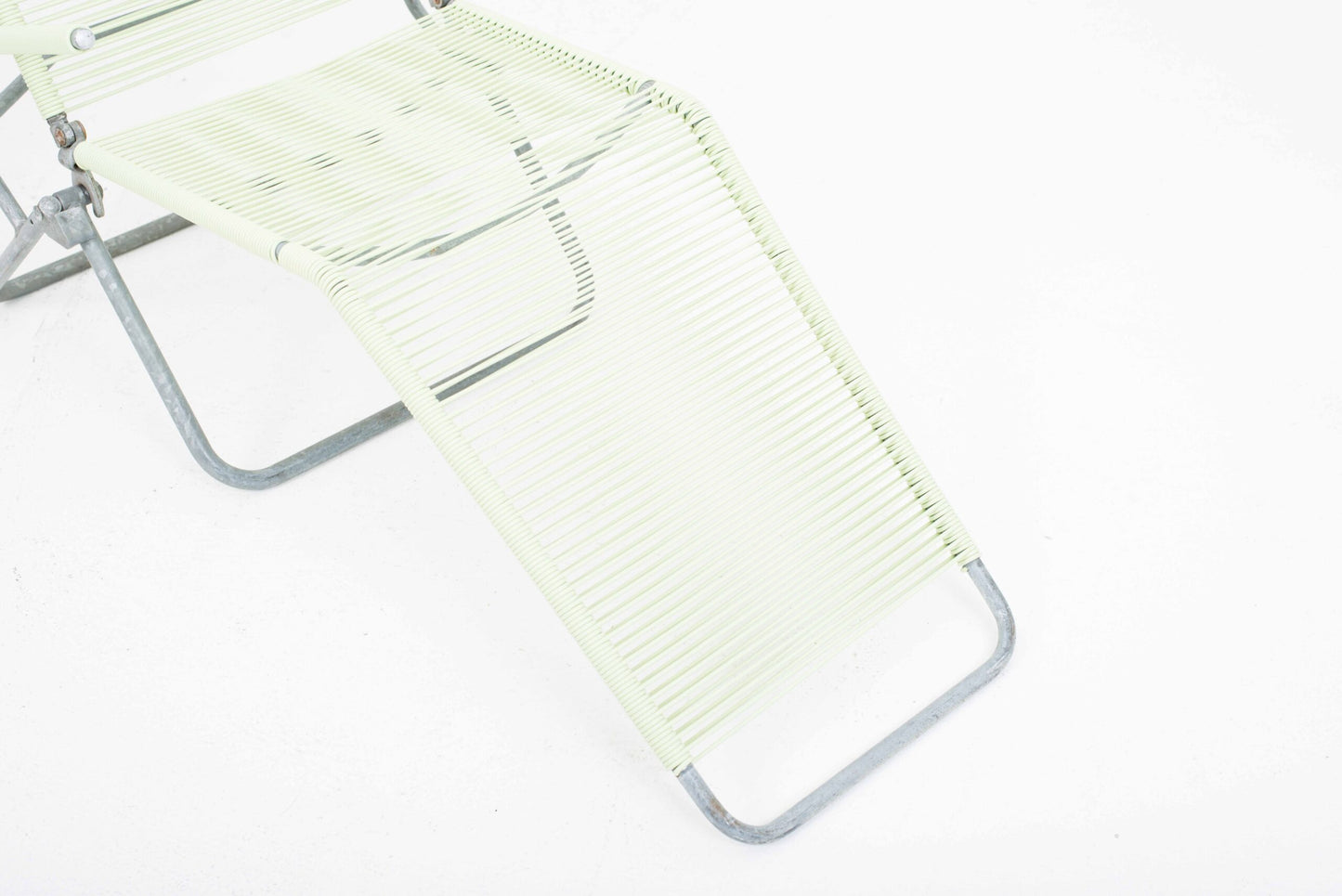 Vintage Liegestuhl Spaghetti von Huldreich Altorfer für Embru in Hellgrün