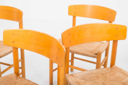 Chaise vintage J39 de Børge Mogensen pour FDB Mobler set de 6