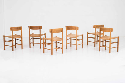 Set von 6 Vintage Stuhl J39 von Børge Mogensen für FDB Møbler