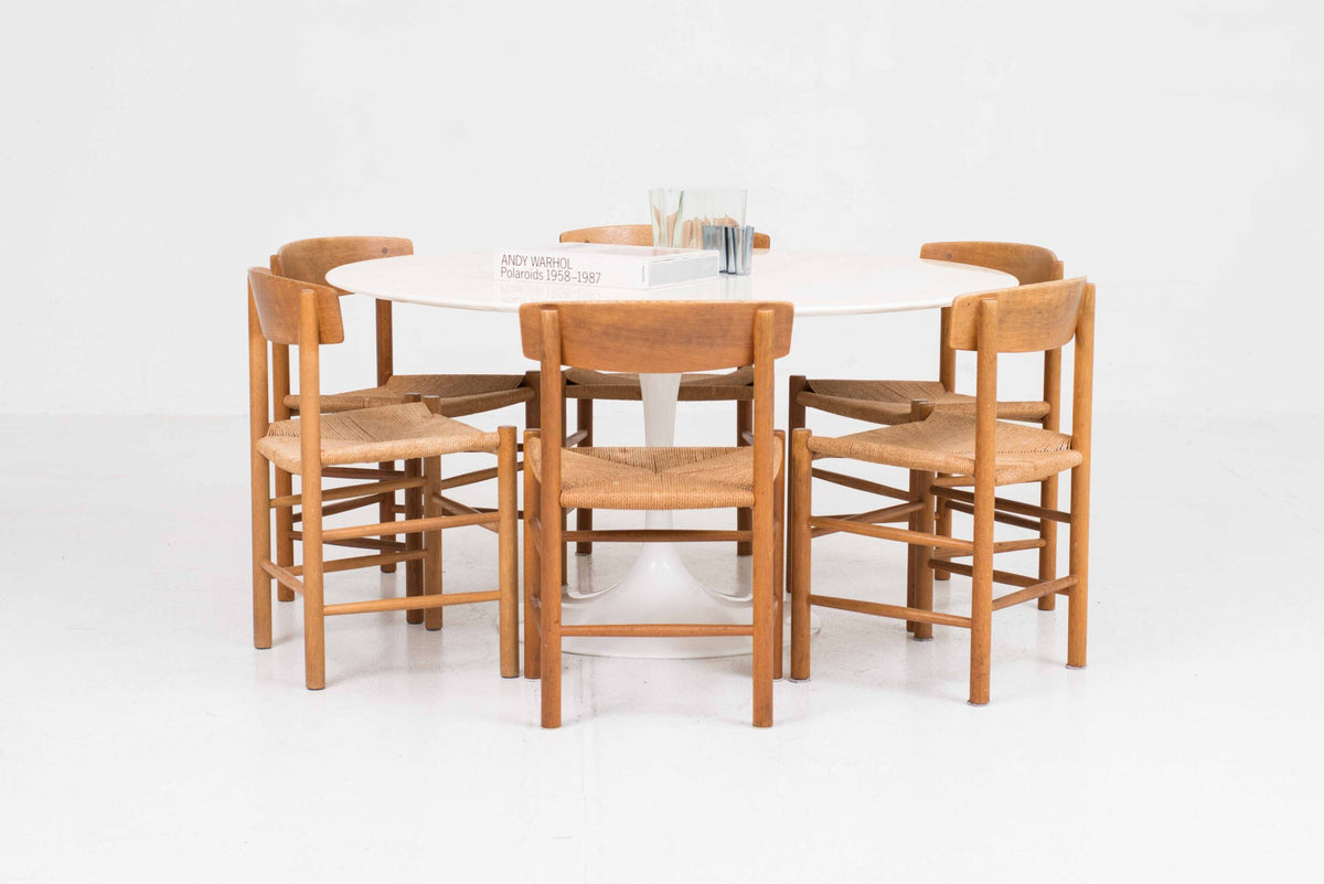 Set von 6 Vintage Stuhl J39 von B��rge Mogensen für FDB Møbler