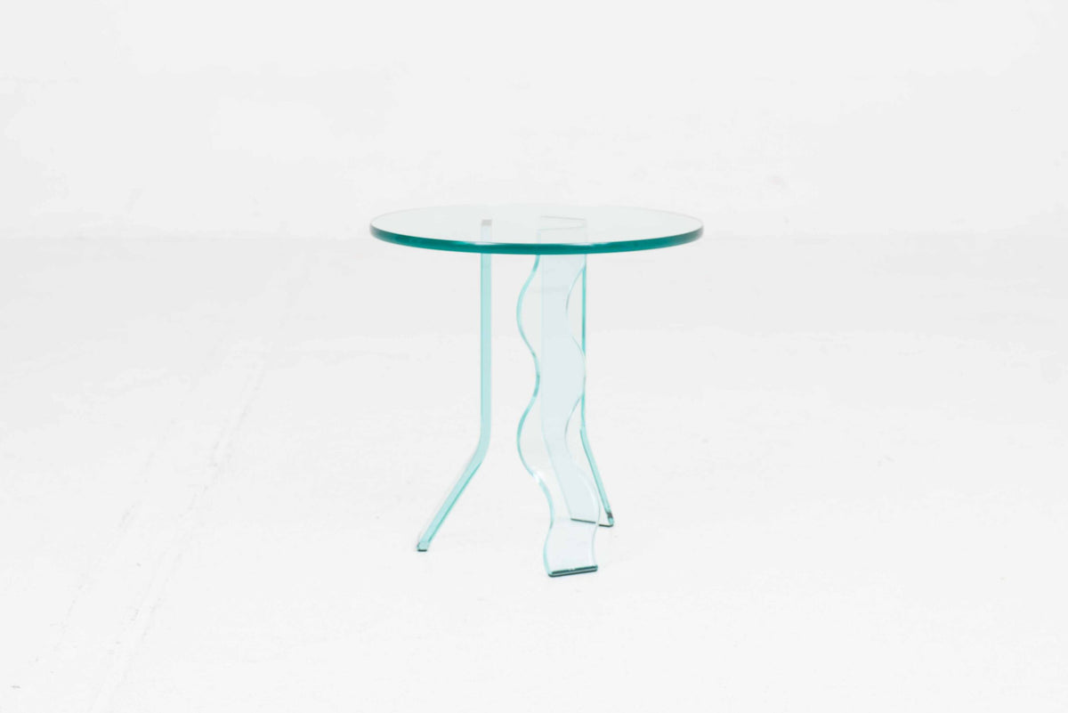 Vintage Beistelltisch C-ID von Fiam aus Glas, 45cm