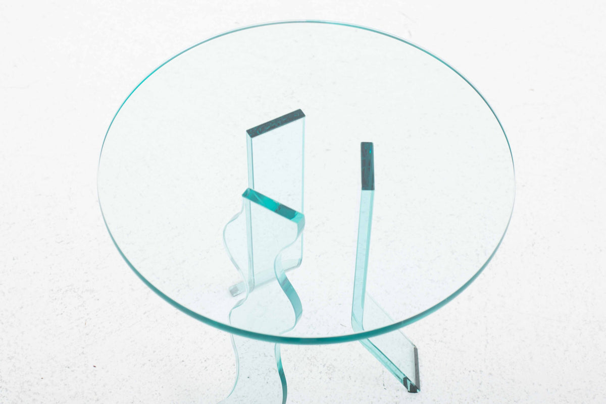 Vintage Beistelltisch C-ID von Fiam aus Glas, 45cm