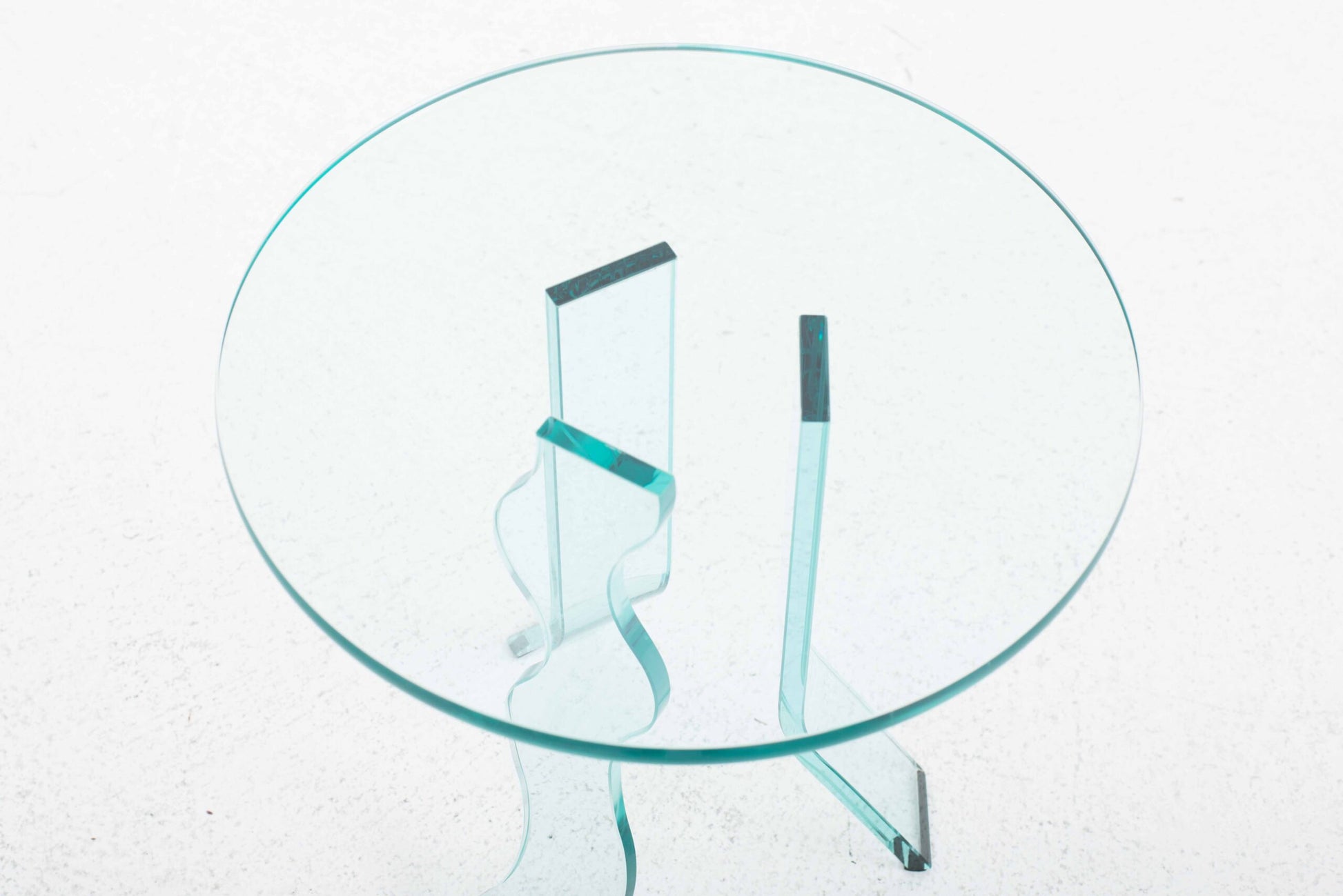 Vintage Beistelltisch C-ID von Fiam aus Glas, 45cm
