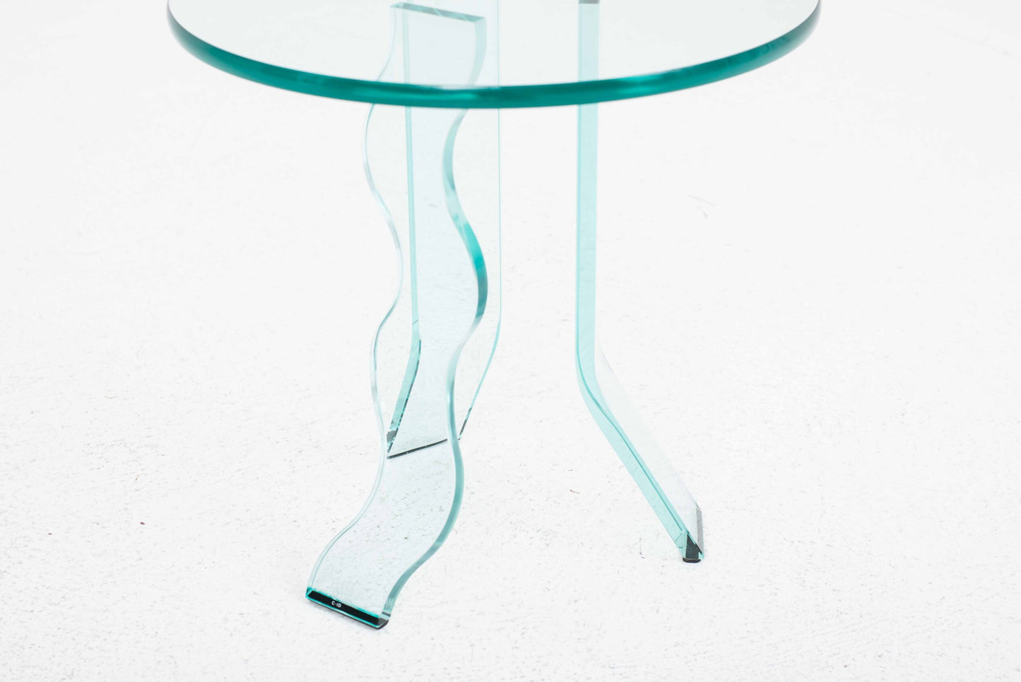 Vintage Beistelltisch C-ID von Fiam aus Glas, 45cm
