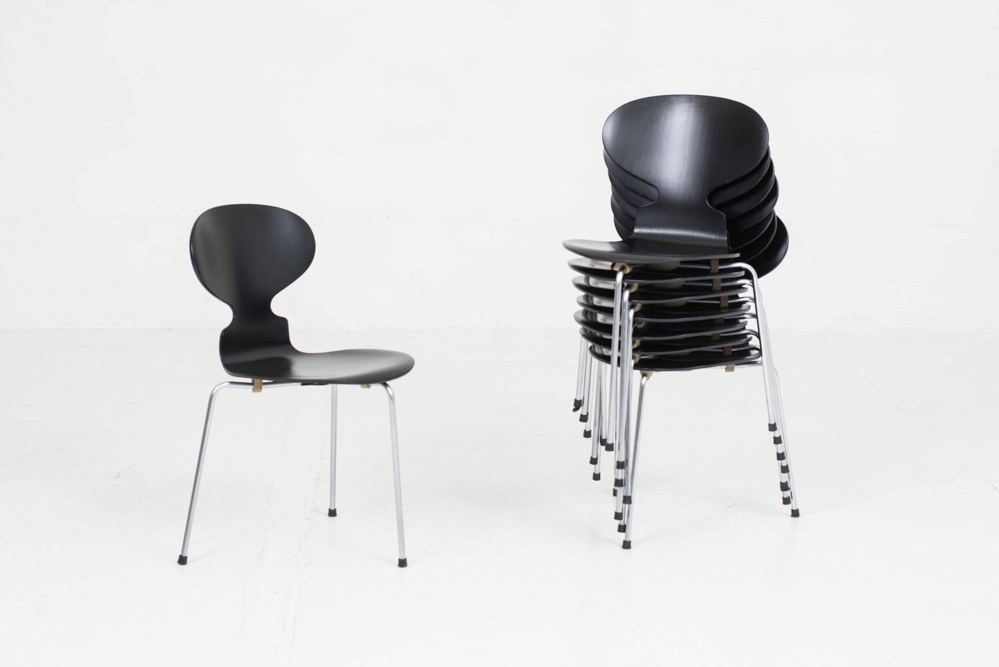 Vintage Stuhl Ameise 3101 von Arne Jacobsen für Fritz Hansen, Schwarz