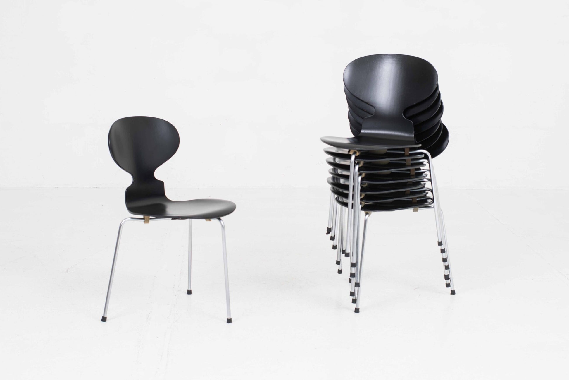 Vintage Stuhl Ameise 3101 von Arne Jacobsen für Fritz Hansen, Schwarz