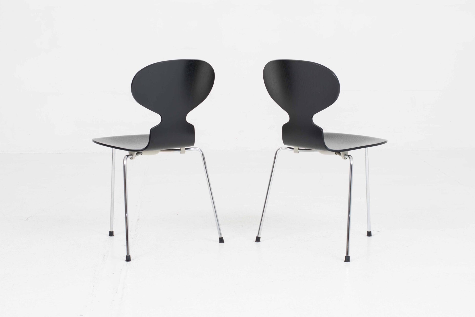 Vintage Stuhl "Ameise 3101" von Arne Jacobsen für Fritz Hansen, schwarz lasiert
