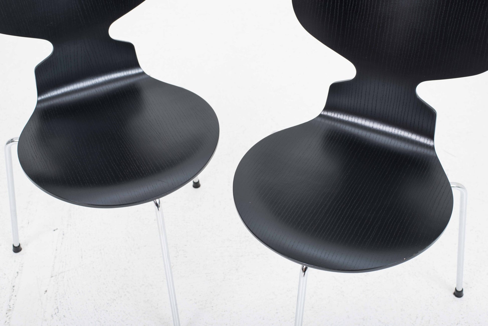 Vintage Stuhl "Ameise 3101" von Arne Jacobsen für Fritz Hansen, schwarz lasiert