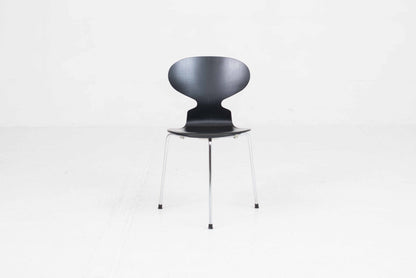 Vintage Stuhl "Ameise 3101" von Arne Jacobsen für Fritz Hansen, schwarz lasiert