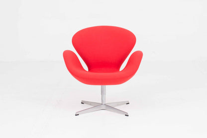 Vintage Sessel Swan von Arne Jacobsen für Fritz Hansen, Rot
