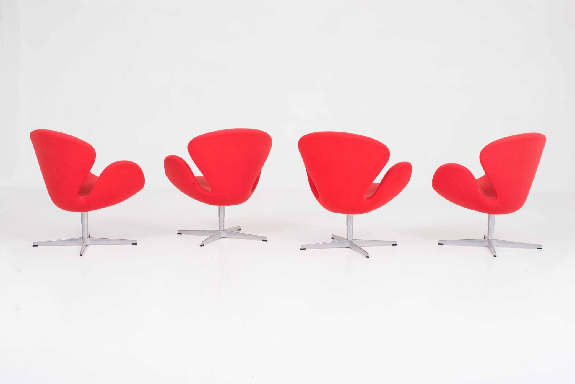 Vintage Sessel Swan von Arne Jacobsen für Fritz Hansen, Rot
