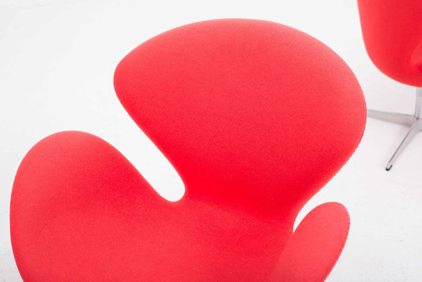 Vintage Sessel Swan von Arne Jacobsen für Fritz Hansen, Rot