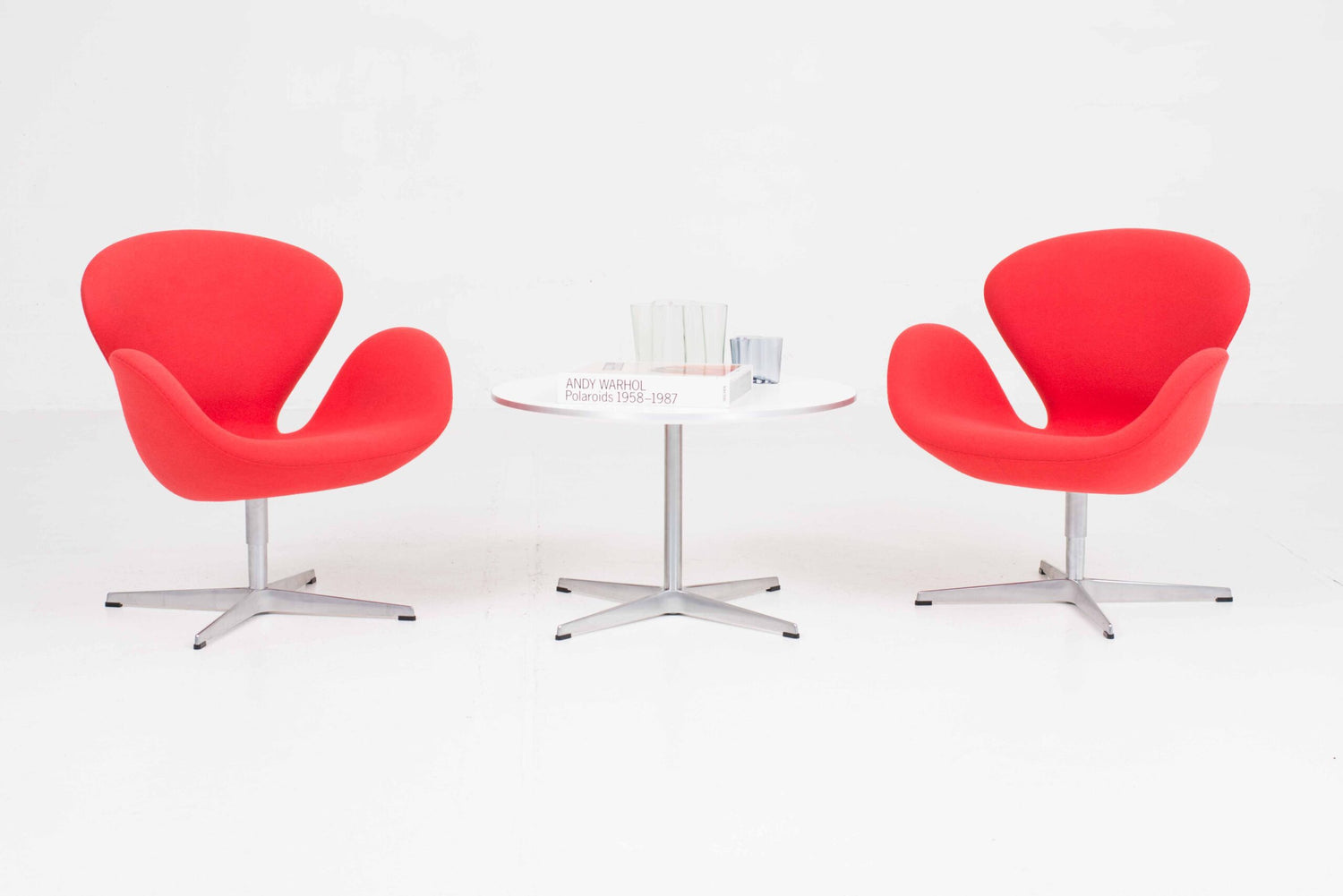 Vintage Sessel Swan von Arne Jacobsen für Fritz Hansen, Rot
