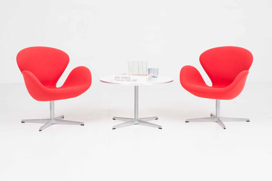 Vintage Sessel Swan von Arne Jacobsen für Fritz Hansen, Rot