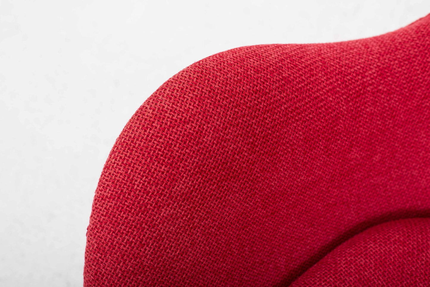 Vintage Loungesessel Egg Chair von Arne Jacobsen für Fritz Hansen in rotem Stoff