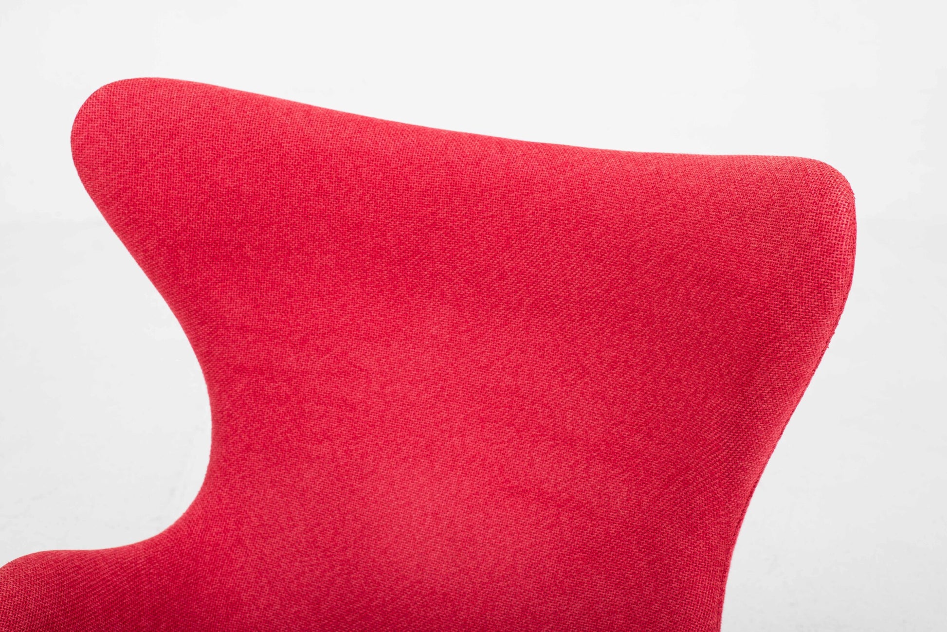 Vintage Loungesessel Egg Chair von Arne Jacobsen für Fritz Hansen in rotem Stoff