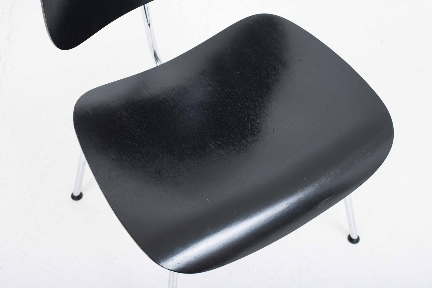 Vintage Stuhl DCM von Charles und Ray Eames für Herman Miller, Schwarz