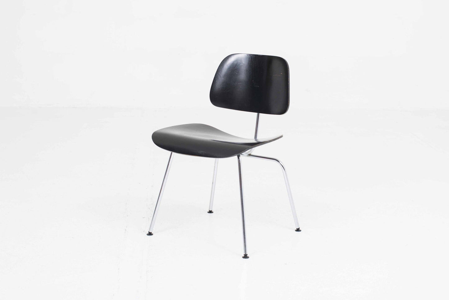 Vintage Stuhl DCM von Charles und Ray Eames für Herman Miller, Schwarz