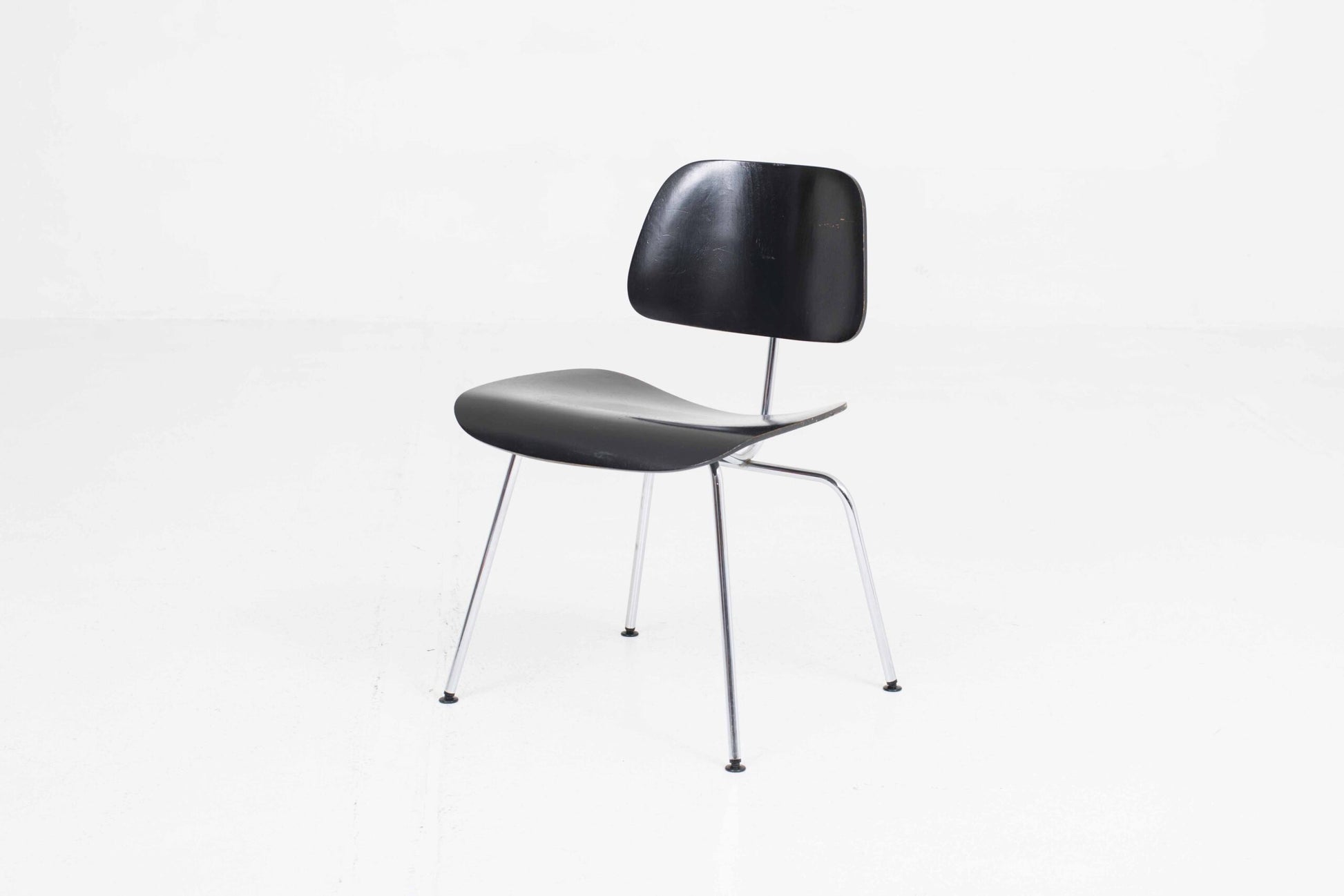 Vintage Stuhl DCM von Charles und Ray Eames für Herman Miller, Schwarz