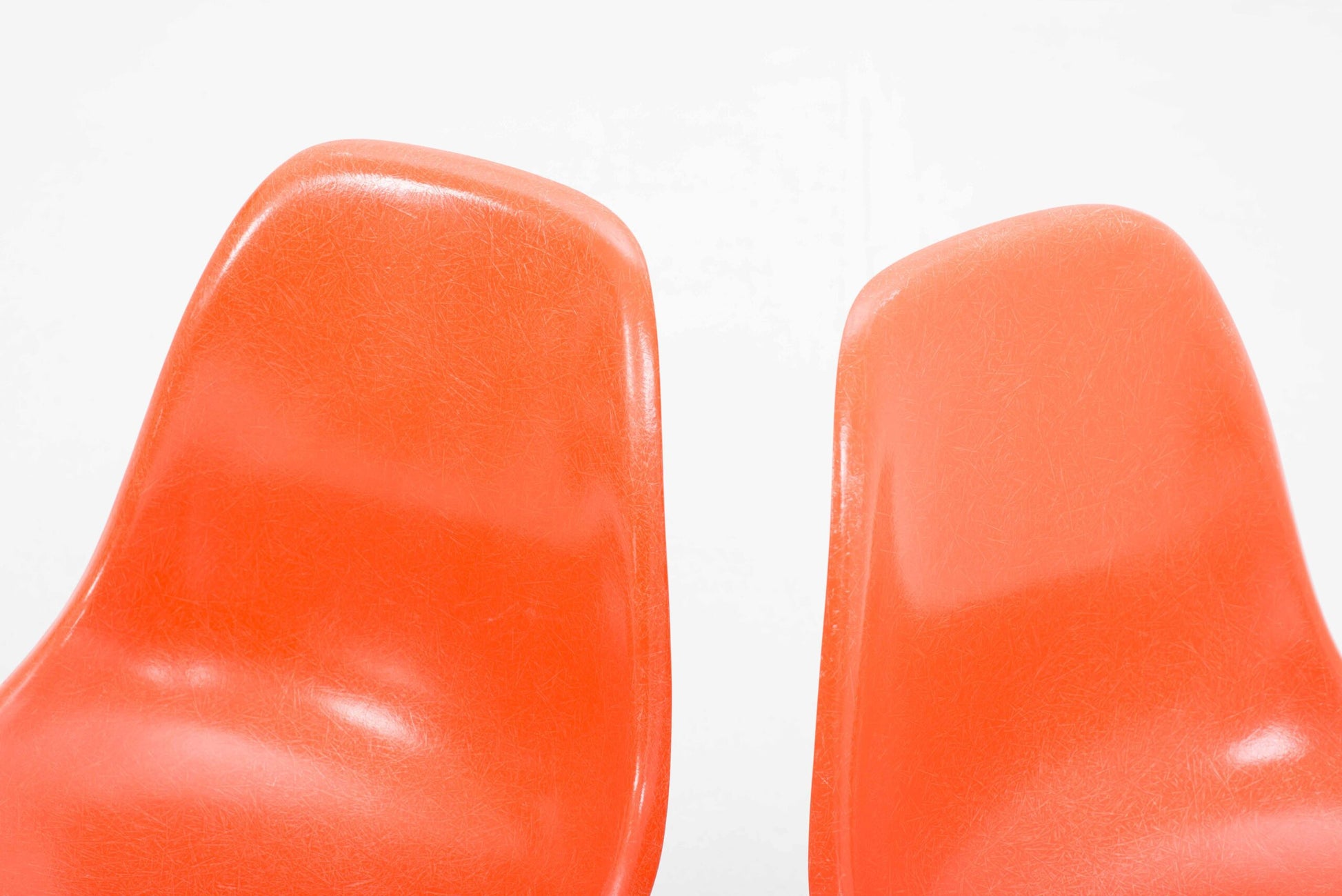 Vintage Stuhl Fiberglass DSX von Charles und Ray Eames für Herman Miller/Vitra, Rotorange