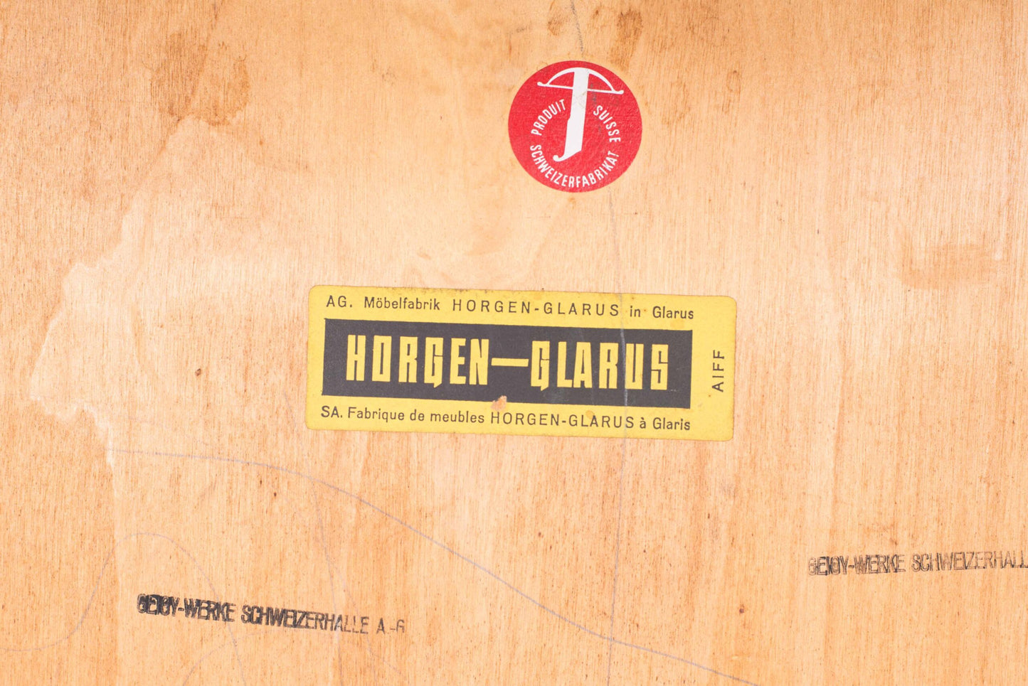 Vintage Stuhl Classic 1-380 von Horgenglarus mit Gebrauchsspuren