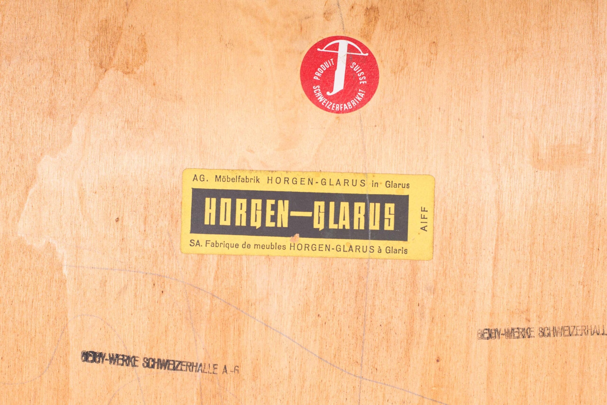 Vintage Stuhl Classic 1-380 von Horgenglarus mit Gebrauchsspuren