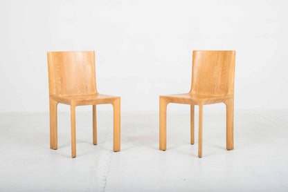 Vintage solid wood chair from Horgenglarus checkerboard pattern