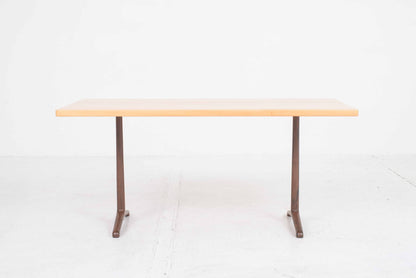 Vintage Tisch Delta t-1670 von Horgenglarus braun Buchenholz