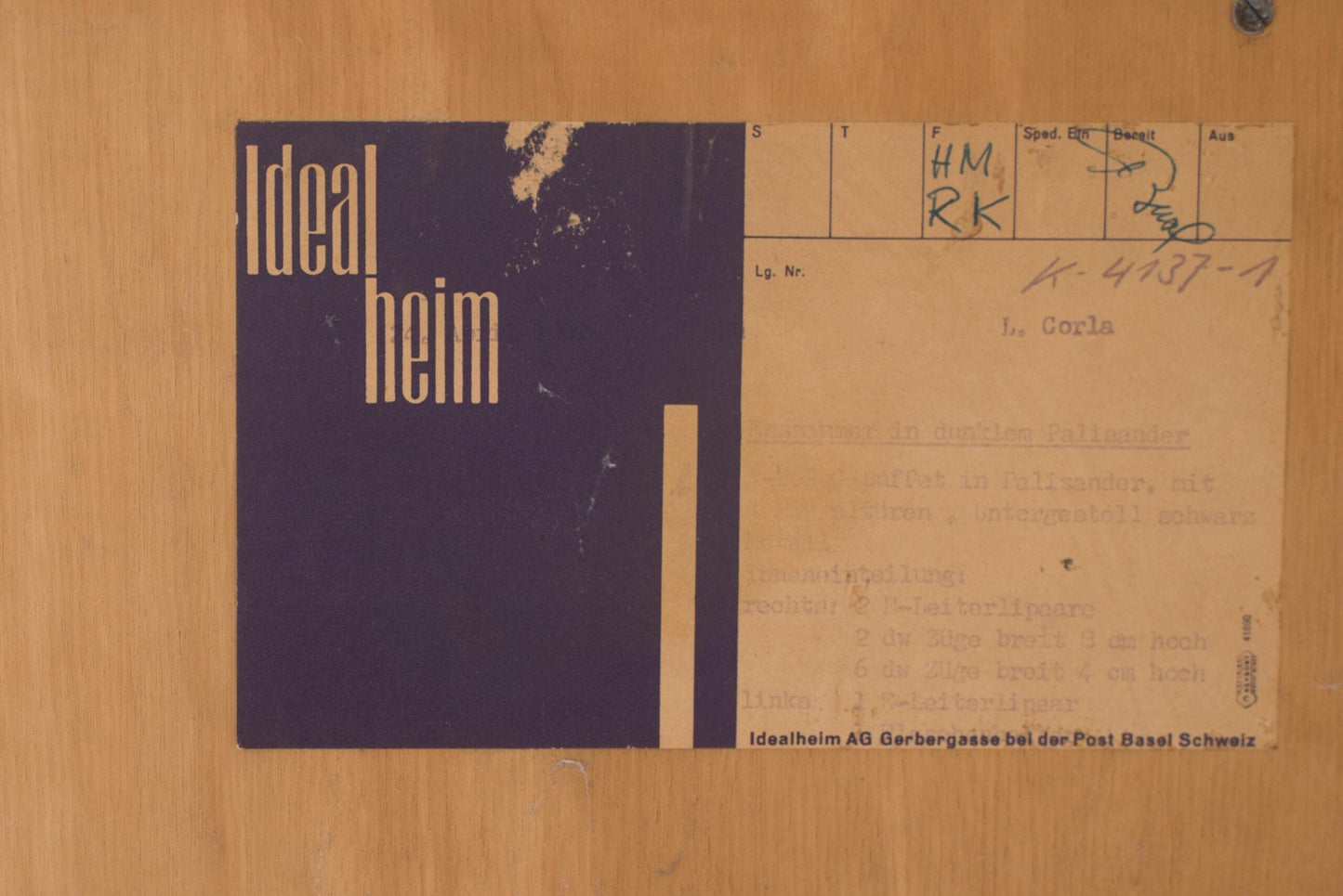 Vintage Sideboard B40 von Dieter Wäckerlin für Idealheim in Palisander