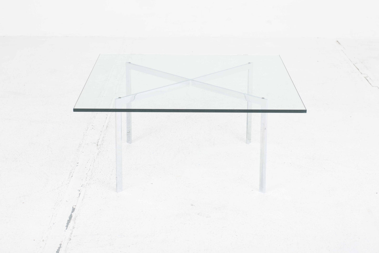 Table basse vintage Barcelona de Ludwig Mies van der Rohe pour Knoll