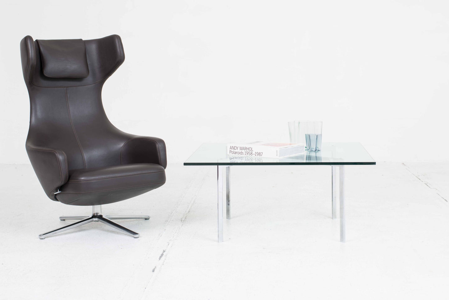 Table basse vintage Barcelona de Ludwig Mies van der Rohe pour Knoll