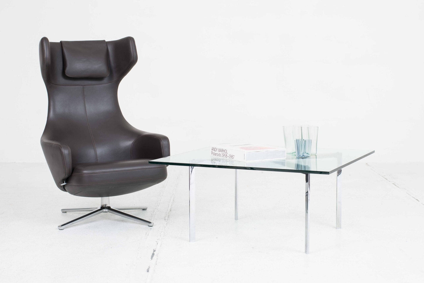 Table basse vintage Barcelona de Ludwig Mies van der Rohe pour Knoll