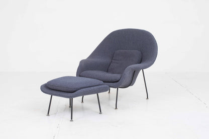 Vintage Sessel Womb von Eero Saarinen für Knoll International & Ottoman