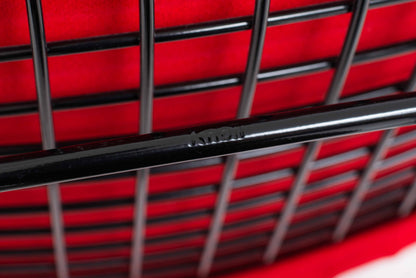 Vintage Stuhl Bertoia von Harry Bertoia für Knoll International, schwarz mit rotem Polster