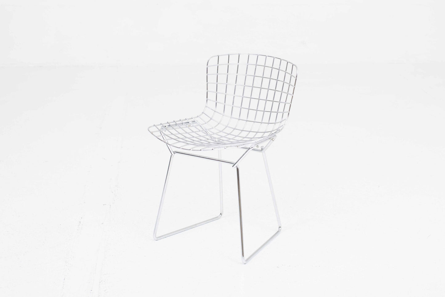 Vintage Kinderstuhl 425 von Harry Bertoia für Knoll International rot, verchromt