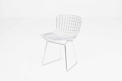 Vintage Kinderstuhl 425 von Harry Bertoia für Knoll International rot, verchromt