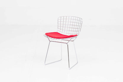 Vintage Kinderstuhl 425 von Harry Bertoia für Knoll International rot, verchromt