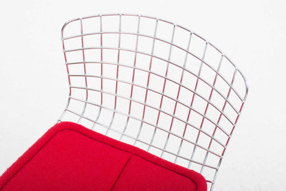 Vintage Kinderstuhl 425 von Harry Bertoia für Knoll International rot, verchromt