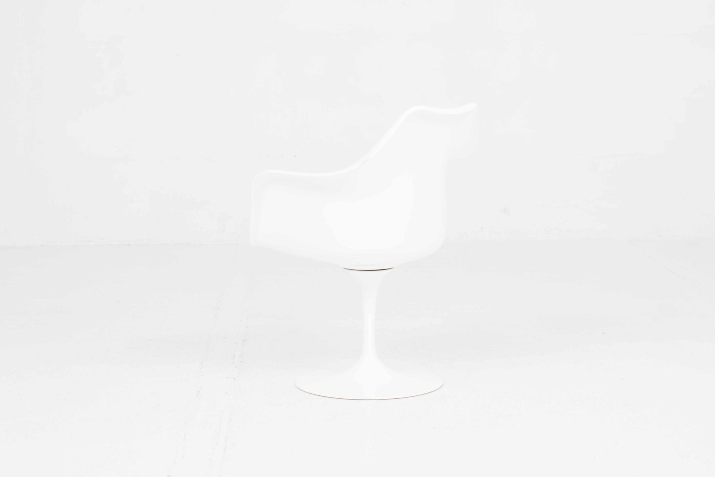 Vintage Armlehnstuhl Tulip von Eero Saarinen für Knoll International in Weiß