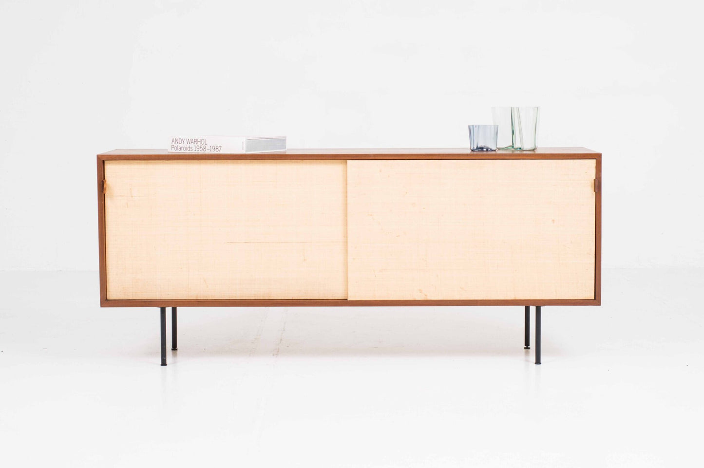 Vintage Sideboard von Florence Knoll für Knoll International mit Seegrasfronten