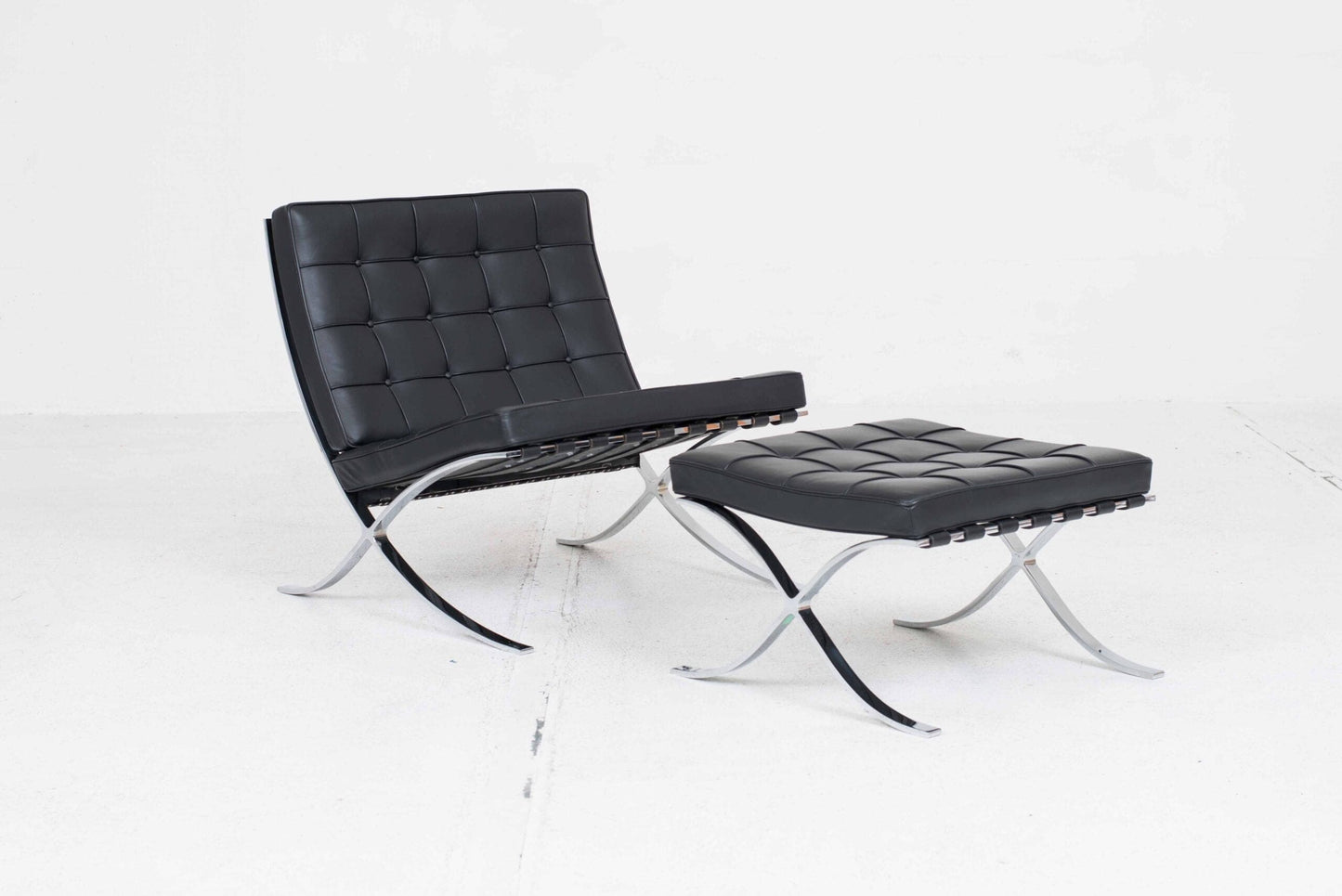Fauteuil vintage Barcelona de Ludwig Mies van der Rohe pour Knoll