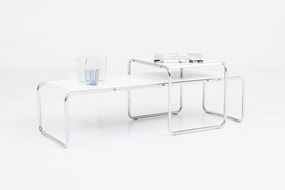Vintage Couchtisch Laccio 1 von Marcel Breuer für Knoll in Weiß